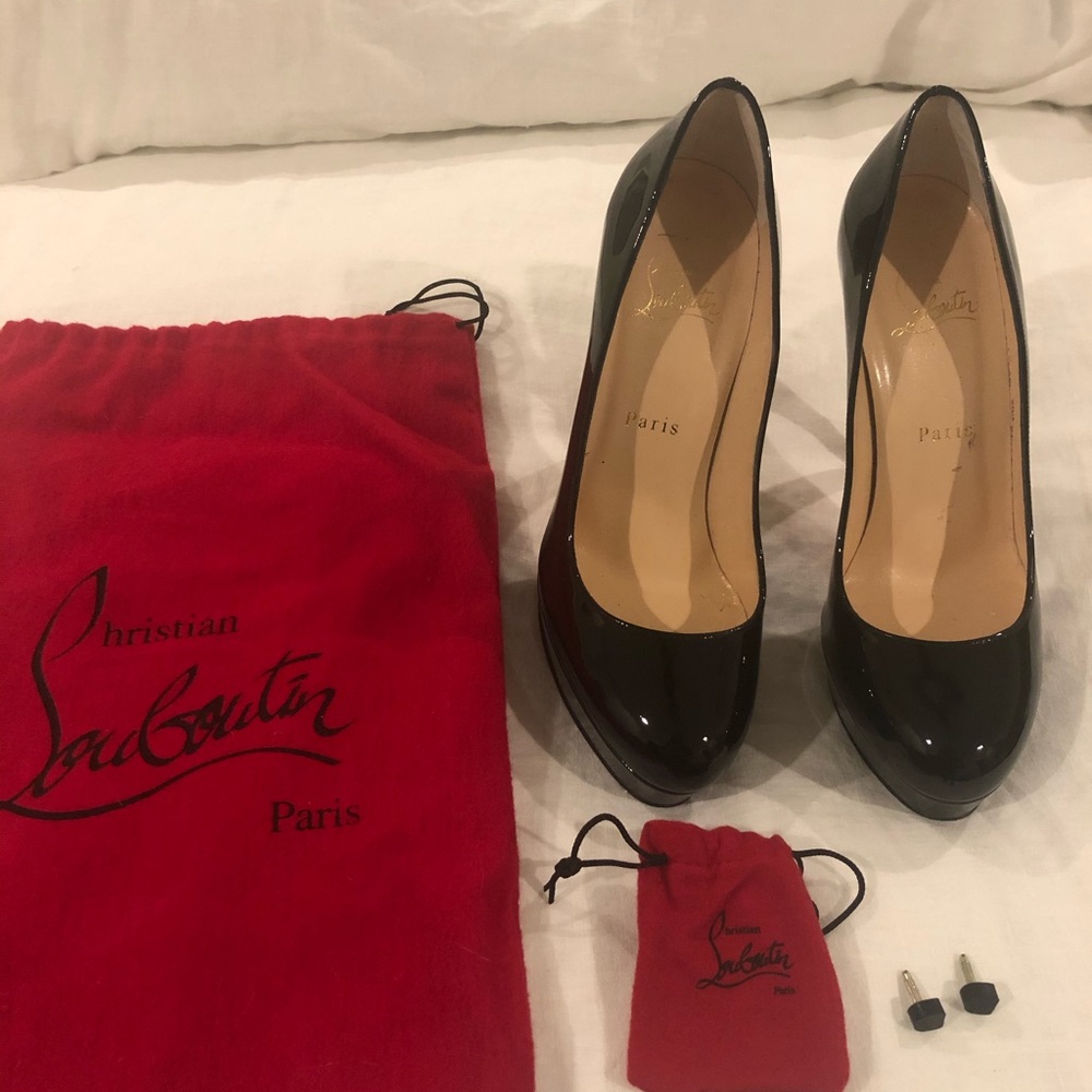 Christian Louboutin Bianca 140 Patent Calf Black